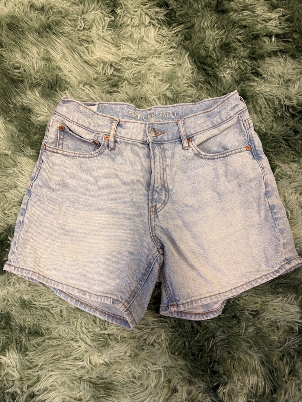 American Eagle Outfitters Light Wash Denim Shorts - Pale Blue